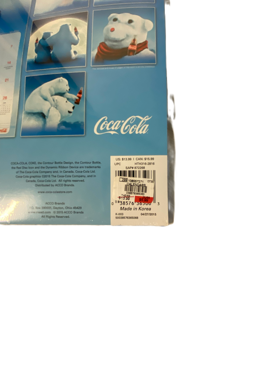 Coca Cola May 2016 Calendar