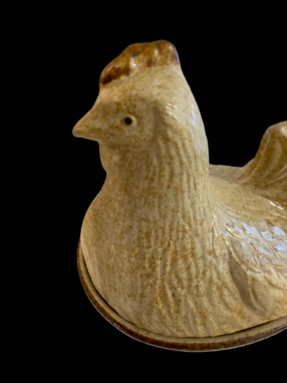 Ceramic Chicken on a Plate